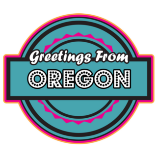 Greetings From Oregon America Sticker