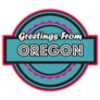 Greetings From Oregon America Sticker