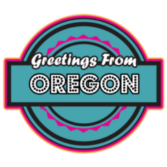 Greetings From Oregon America Sticker