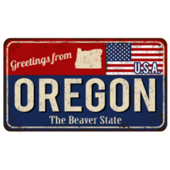 Greetings From Oregon Vintage Sticker