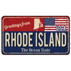 Greetings From Rhode Island The Ocean State Vintage Sign Sticker