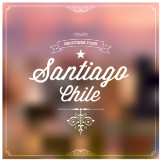 Greetings From Santiago, Chile Sticker