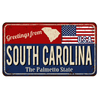 Greetings From South Carolina Vintage Rusty Sign Sticker