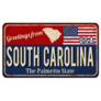 Greetings From South Carolina Vintage Rusty Sign Sticker