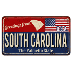 Greetings From South Carolina Vintage Rusty Sign Sticker