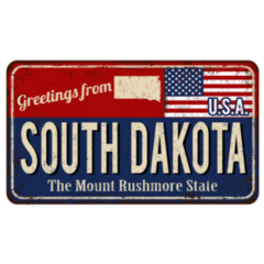 Greetings From South Dakota Metal Sticker
