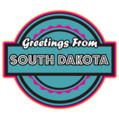 Greetings From South Dakota Vintage Sticker