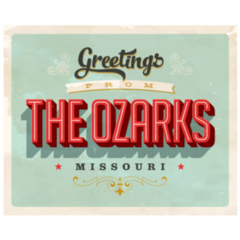 Greetings From The Ozarks Missouri Sticker 