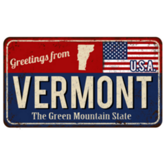 Greetings From Vermont Vintage USA Sign Sticker