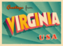 Greetings From Virginia Sticker