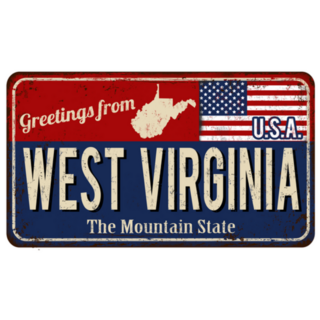 Greetings From West Virginia Vintage Rusty Sticker