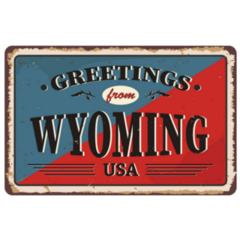 Greetings From Wyoming Stripe Sticker