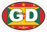Grenada Gd Flag Oval Sticker