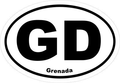 Grenada Gd Oval Sticker