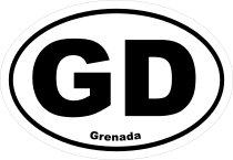 Grenada Gd Oval Sticker