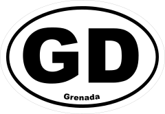 Grenada Gd Oval Sticker