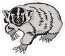 Grey Badger Mascot Sticker