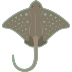 Grey Blue Spotted Stingray Sticker
