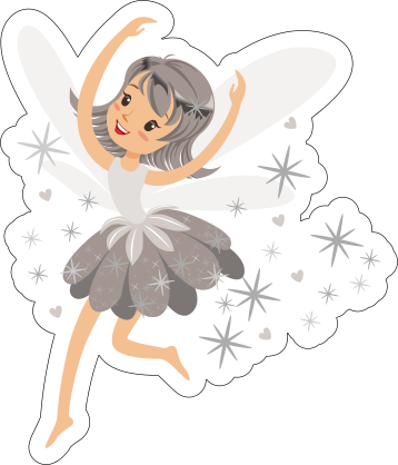 Grey Fairy with Pixie Dust Sticker