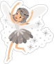 Grey Fairy with Pixie Dust Sticker