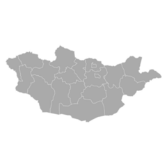 Grey Map - Mongolia Sticker