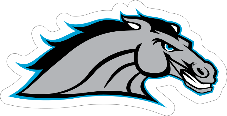 Grey Stallion Mascot Sticker