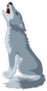 Grey Wolf Howling Sticker
