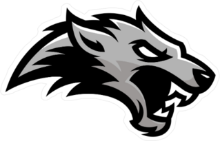 Grey Wolf Mascot Sticker