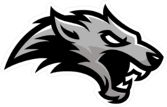 Grey Wolf Mascot Sticker