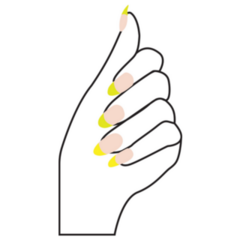 Grey Yellow Nail Polish Illustration Sticker