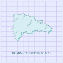 Grid Map Dominican Republic Sticker