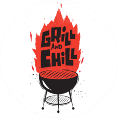 Grill and Chill BBQ Sticker