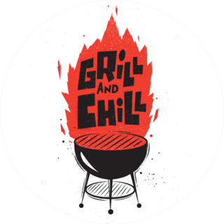 Grill and Chill BBQ Sticker