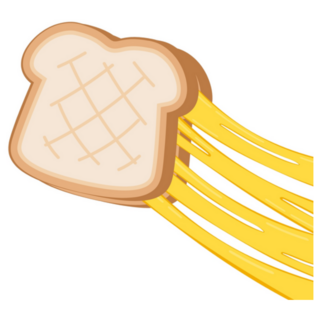 Grilled Cheese Sandwich Cheesy Pull Sticker