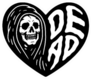Grim Reaper Dead Heart Black Sticker