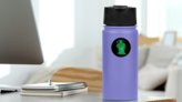 Grim Reaper Glows Sticker on a Water Bottle (New) example