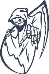 Grim Reaper Pointing At You Sticker