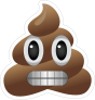 Grimacing Poop Emoji Sticker