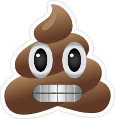 Grimacing Poop Emoji Sticker