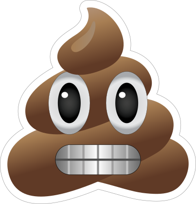 Grimacing Poop Emoji Sticker