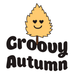 Groovy Autumn 60s Inspired Sticker 