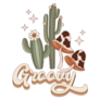 Groovy Cowgirl Cactus Mushrooms Sticker