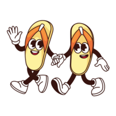 Groovy Flip Flop Friends Sticker