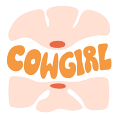 Groovy Floral Cowgirl Lettering Sticker