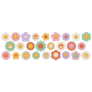 Groovy Flower Cartoon Characters Sticker Sheet