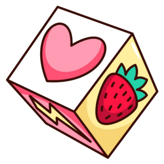 Groovy Fruit Dice Sticker