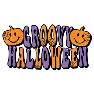 Groovy Halloween Lettering Sticker