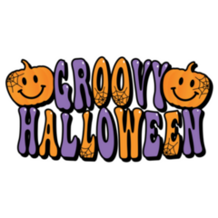 Groovy Halloween Lettering Sticker