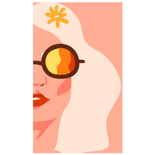 Groovy Hippie 70s Boho Lady Sticker