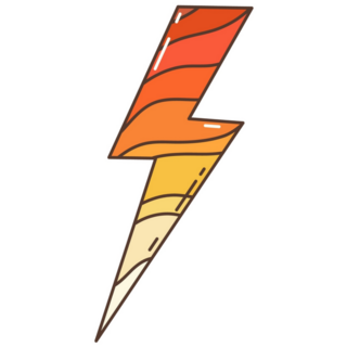 Groovy Hippie Lightning Sticker
